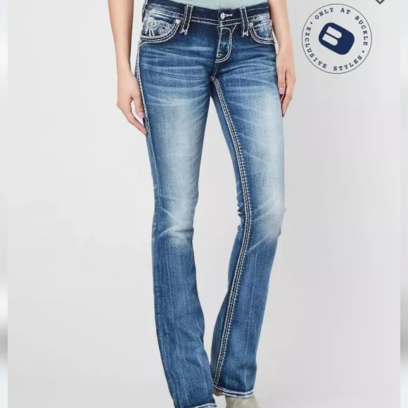 Rima Boot Stretch rock revival Jeans - Picture 3 of 6